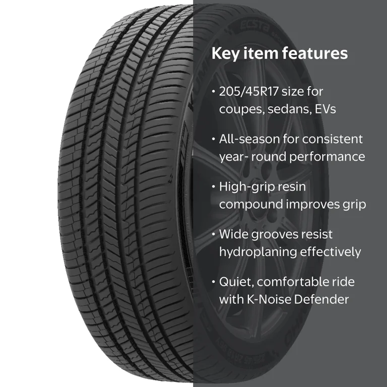 Kumho Tire, Ecsta Sport A/S PA71, All Season, 205/45R17 88W XL