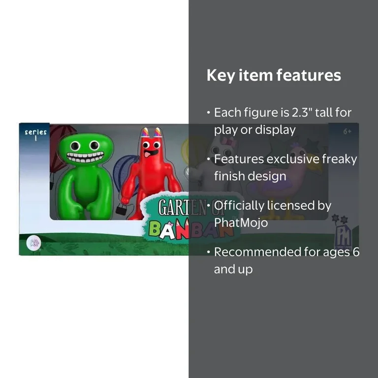 PhatMojo Garten of Banban Series 1 Figure Pack, Includes Banban