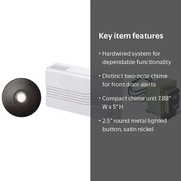 Newhouse Hardware Wired Doorbell Chime Kit with Transformer and