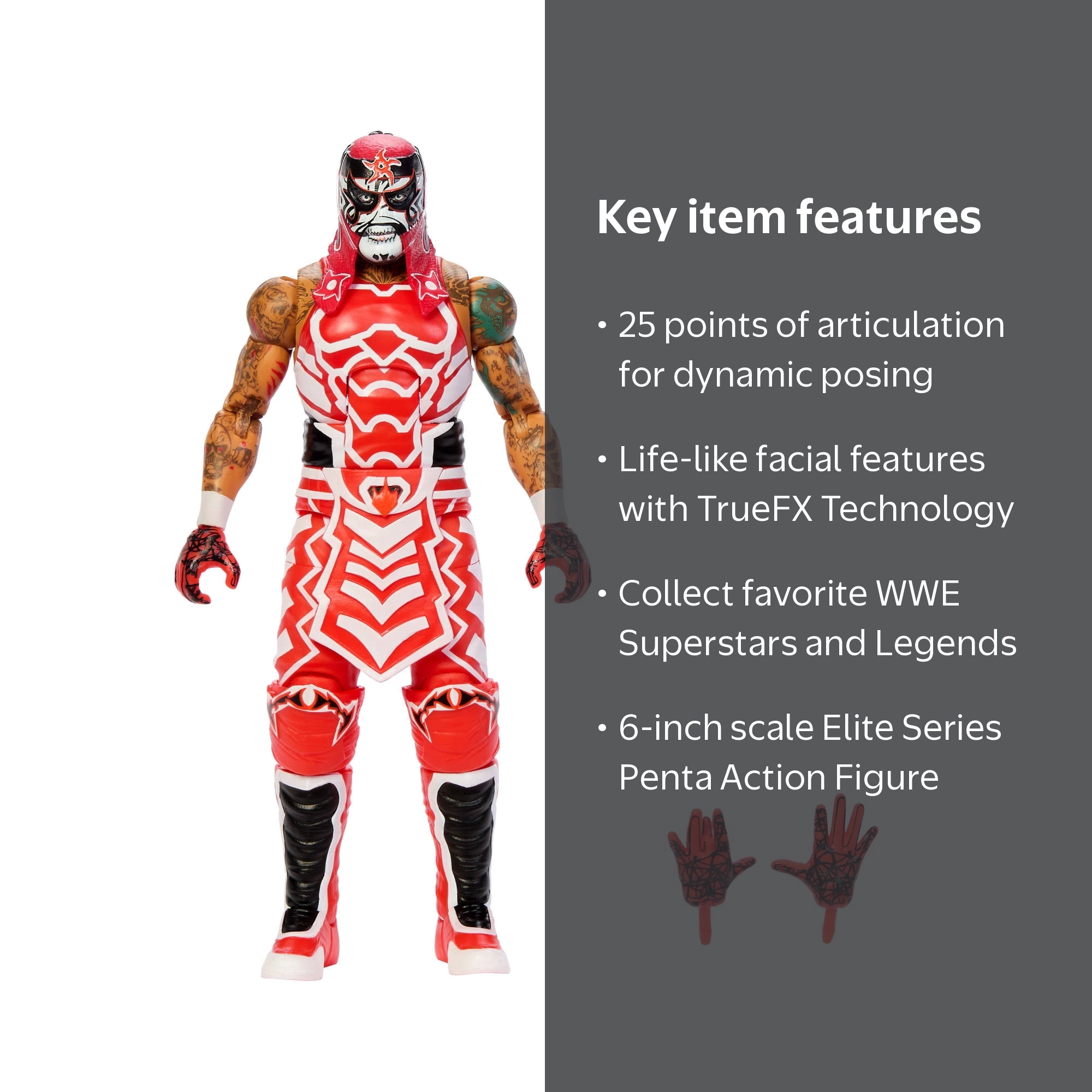 WWE Elite Penta Action Figure, Series #126, 6-inch Collectible
