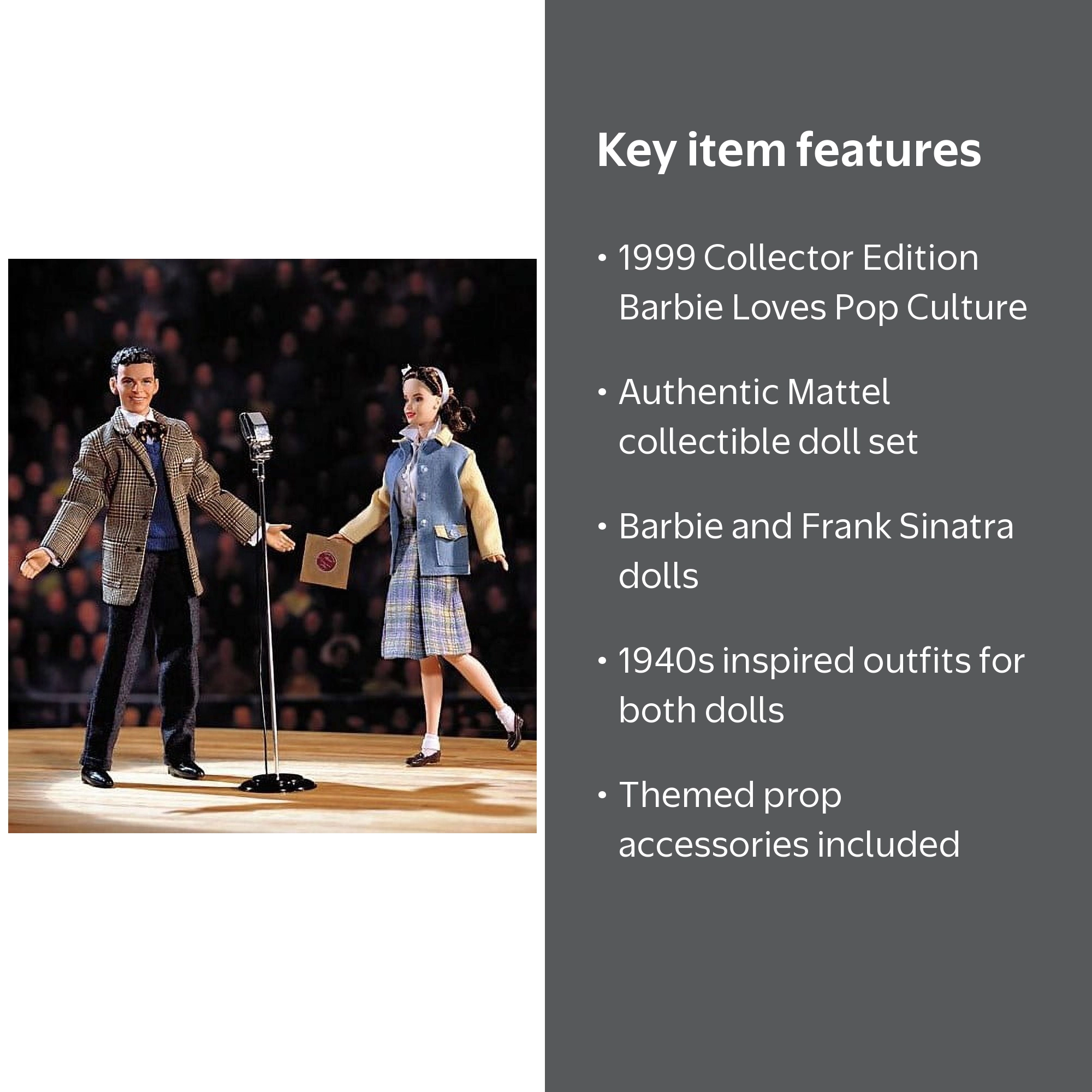 Barbie Loves Frank Sinatra Collectors Edition Doll Set, 1940s
