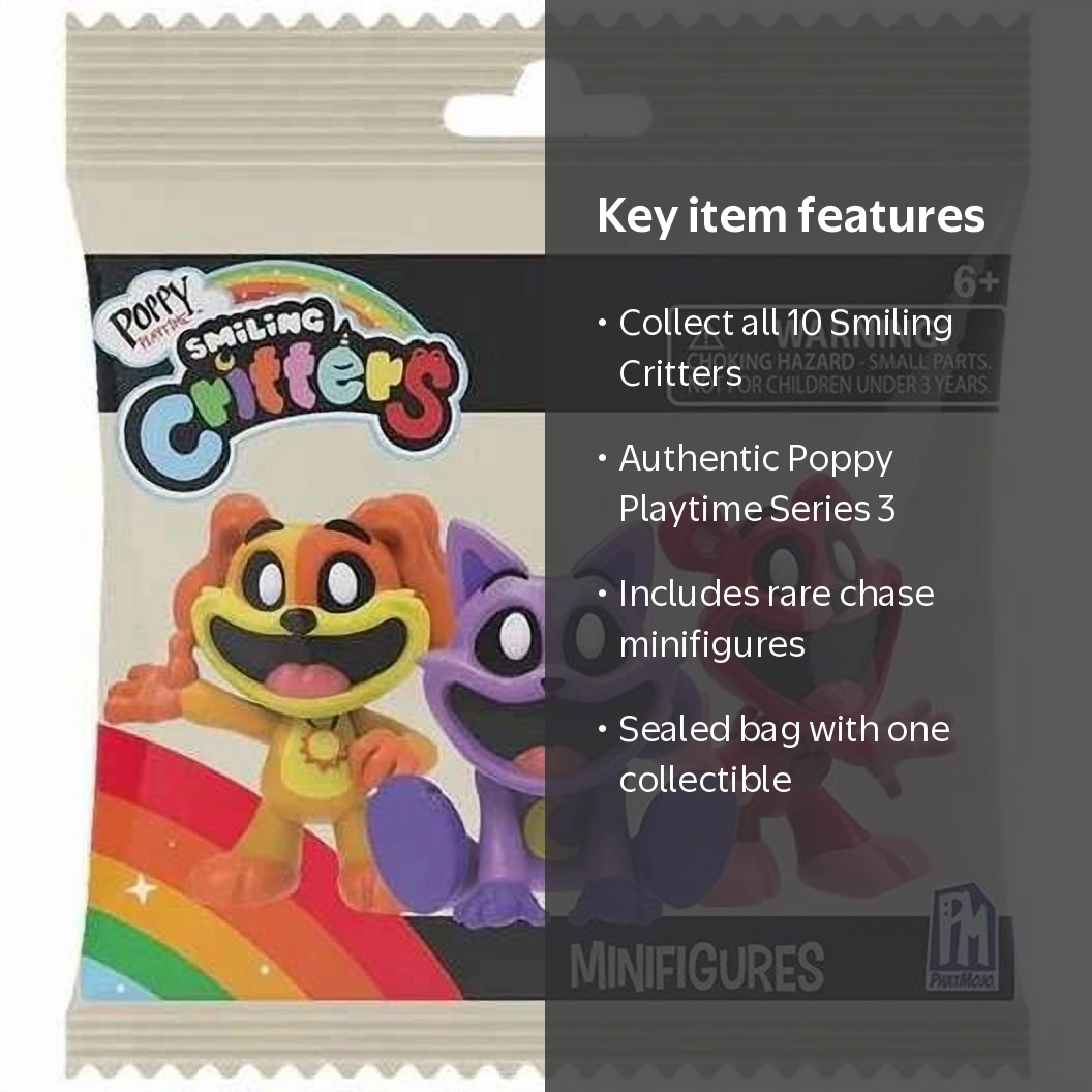 Poppy Playtime　スマイリング・クリッターズ　シリーズ６体セット PhatMojo, Poppy Playtime Smiling Critters Mini Figures Mystery