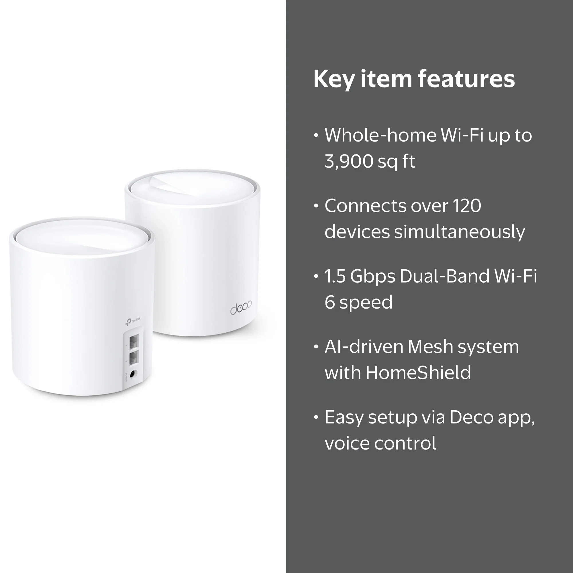 TP-Link AX1500 W-Fi 6 Dual-Band AI-Driven Home Mesh Router System