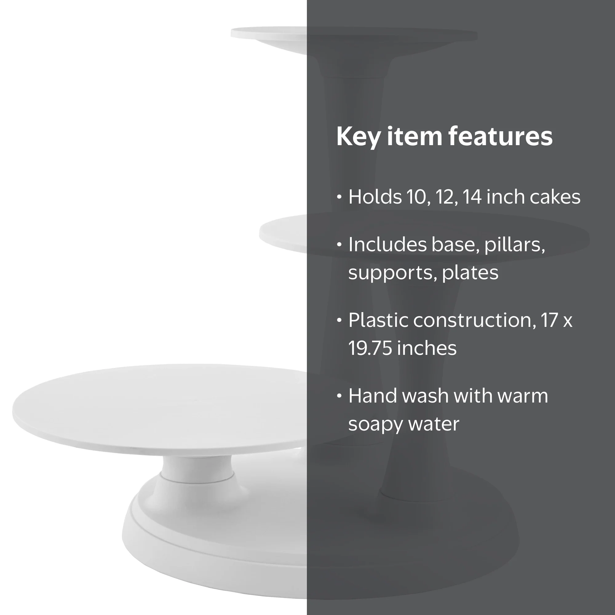 Wilton 3-Tier Pillar Cake Stand - Walmart.com