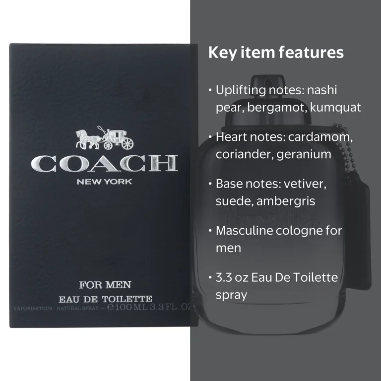 Coach, Eau De Toilette Spray, 3.3 oz, Cologne for Men - Walmart.com