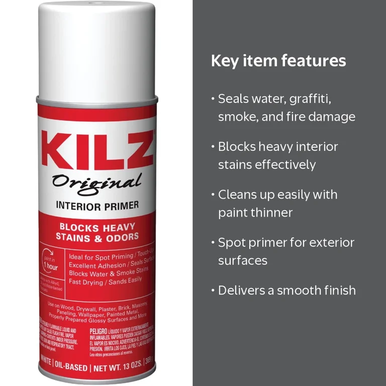 KILZ Origional Oil-Base Interior Paint Primer, 13 oz, 6 Pack