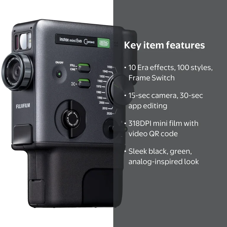 Fujifilm, Hybrid Instant Camera, Cinema, Video and Smartphone