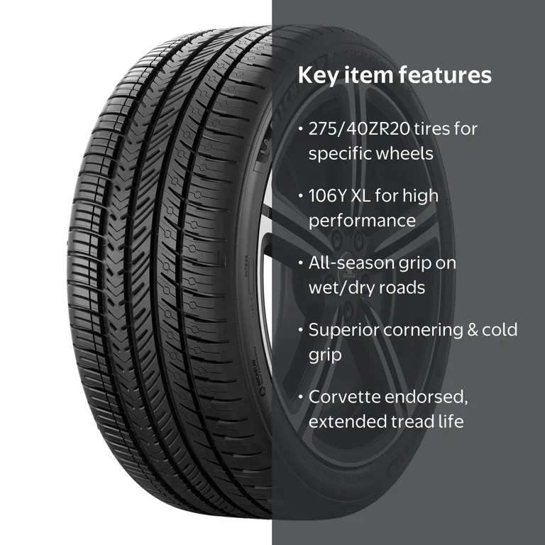 2020年製 8分山程度 ★ 275/40R18 EfficientGrip Michelin Pilot Sport All Season 4 All Season 275/40ZR20 106Y XL
