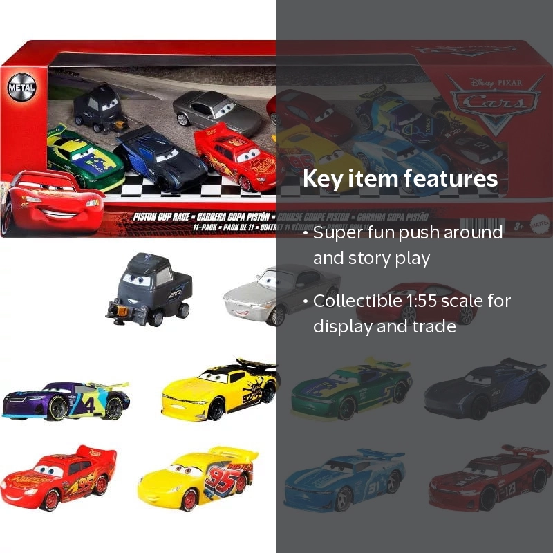 Mattel, Die-Cast Vehicles, Disney Pixar Cars 3 Piston Cup 11-Pack