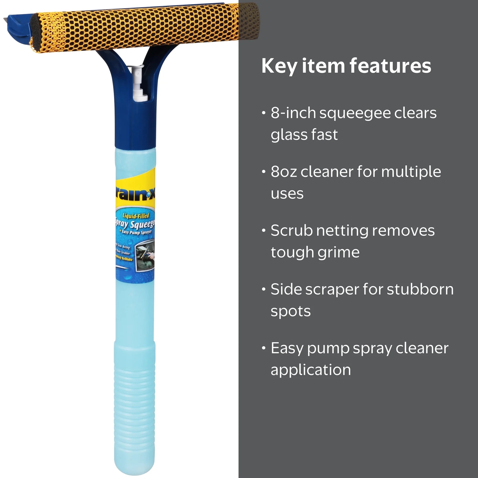 Rain-X, Liquid-Filled Spray Squeegee, 9425CDX, Blue - Walmart.com
