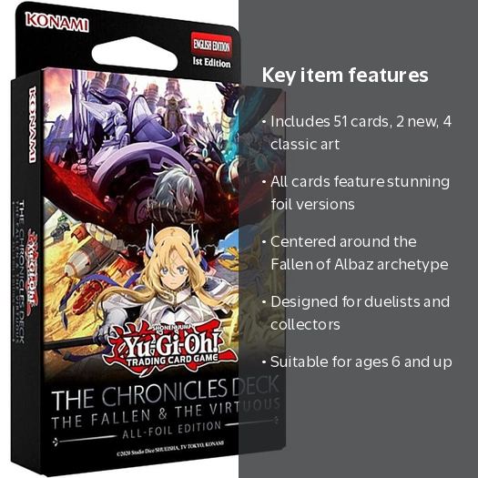 Konami Yu-Gi-Oh Chronicles Deck The Fallen and Virtuous Foil
