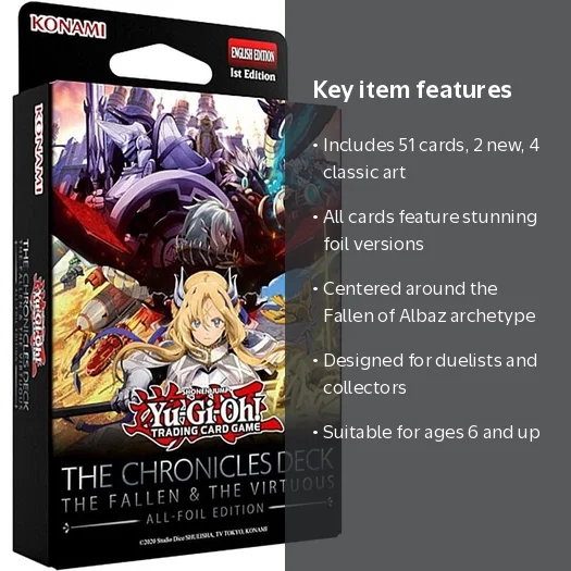 Konami Yu-Gi-Oh Chronicles Deck The Fallen and Virtuous Foil