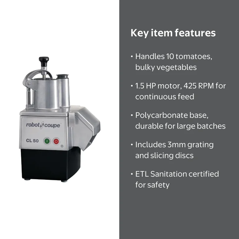 Robot Coupe - CL50E - 1.5 HP Commercial Food Processor w