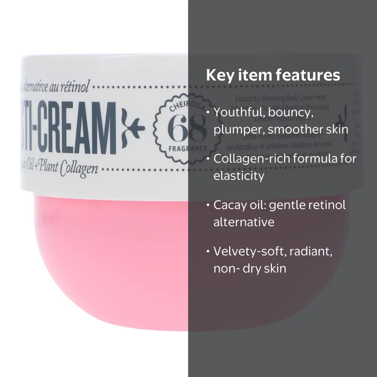 Sol De Janeiro Beija Flor Elasti-Cream, 8 oz, Boosts Collagen