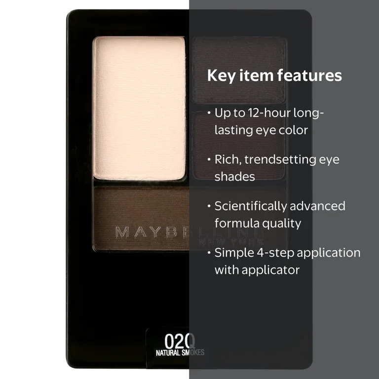 Maybelline, Expert Wear Eyeshadow Quads, Natural Smokes - Walmart.com
