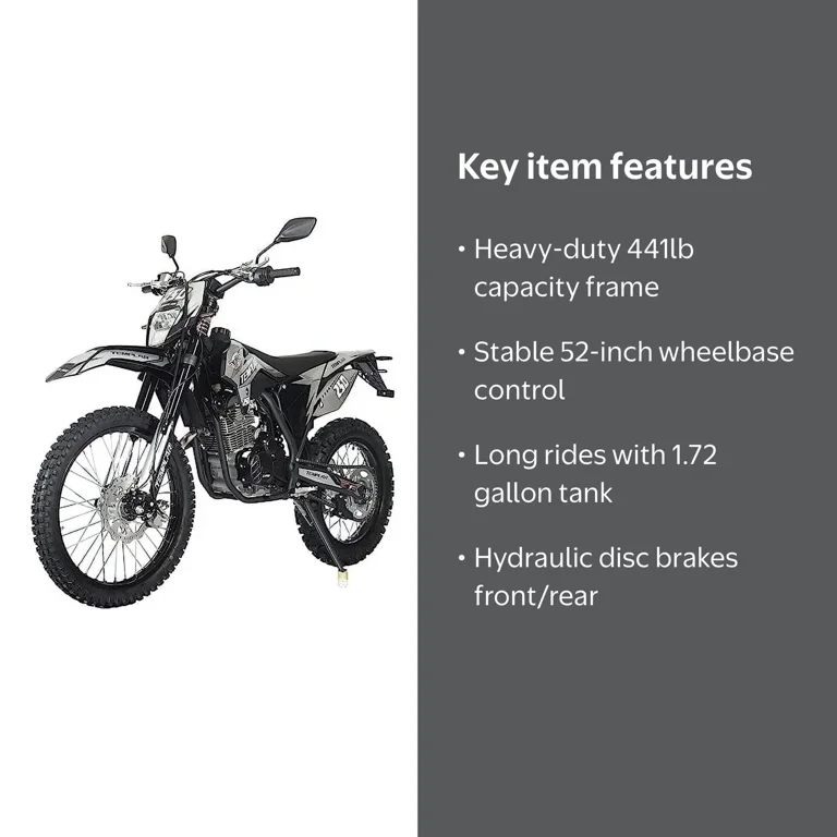 X-Pro Templar 250cc Gas Dirt Bike for Adults, Powerful Engine