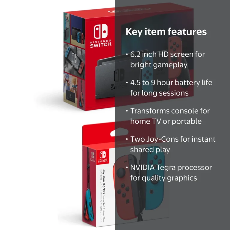 Nintendo Switch™ w/ Neon Blue & Neon Red Joy-Con™ - Walmart.com