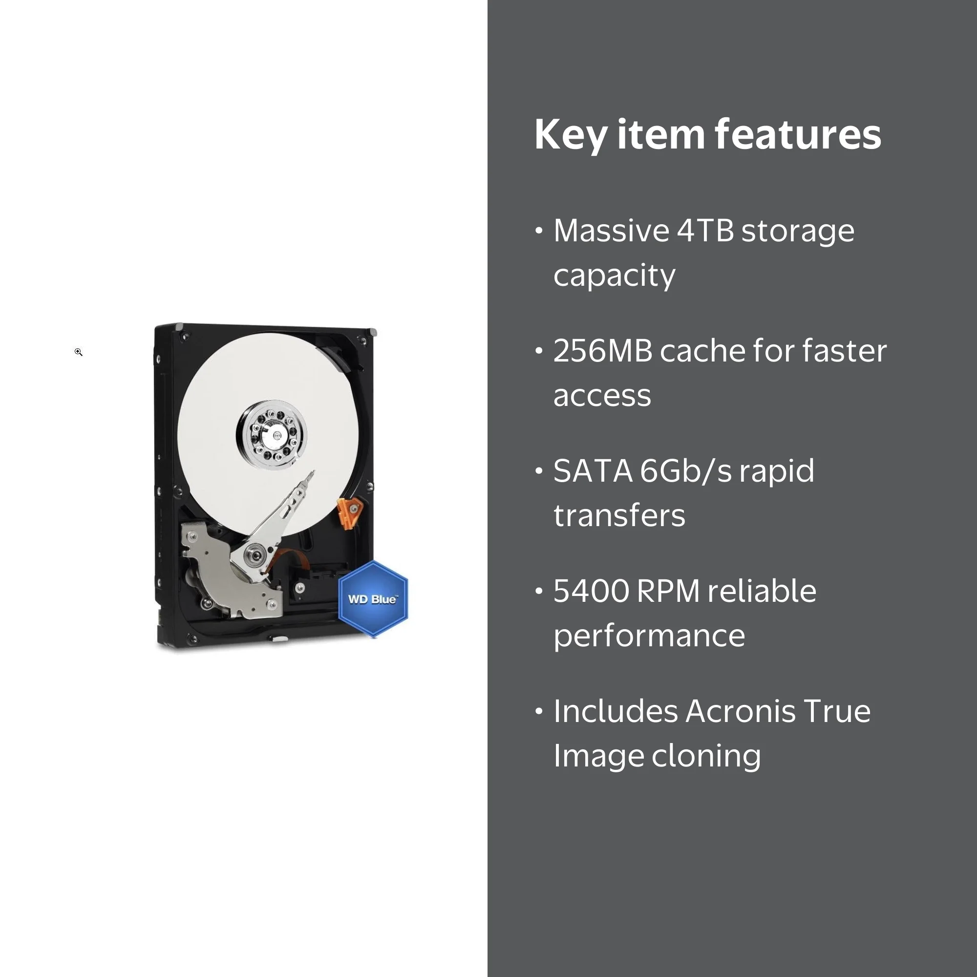 WD Blue 4TB Desktop HDD, 3.5'' Internal Computer Hard Disk Drive