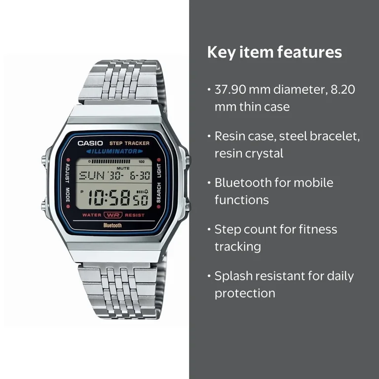 Casio Vintage Digital Smartphone Link Stainless Steel Quartz ABL