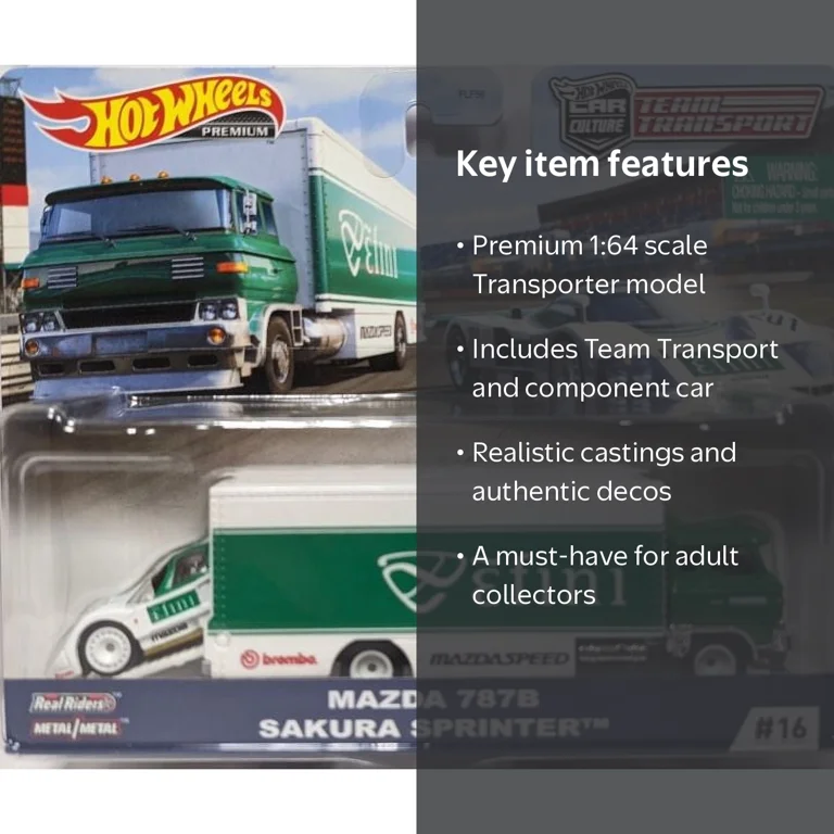Hot Wheels Car Culture Team Transport Mazda 787B Sakura Sprinter