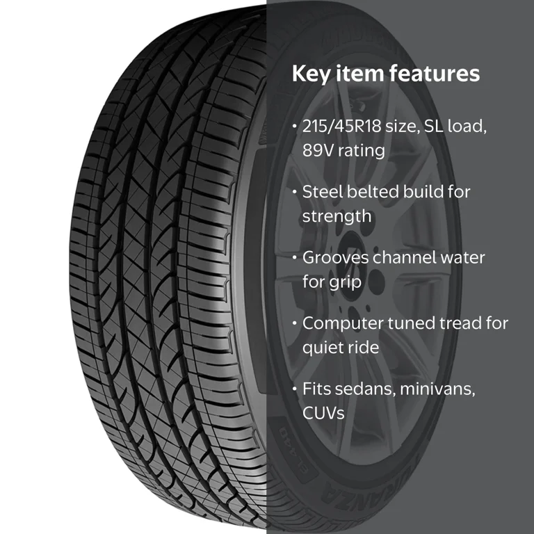 Bridgestone Turanza EL440 215/45R18 89V All Season Passenger Tire
