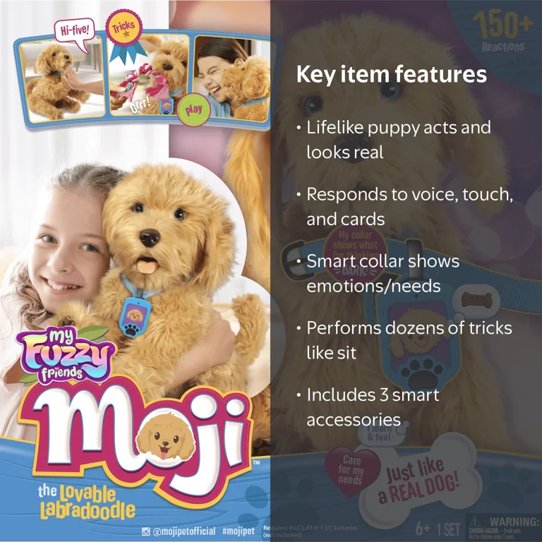 Moji, Interactive Labrodoodle Puppy Responds to Voice & Touch