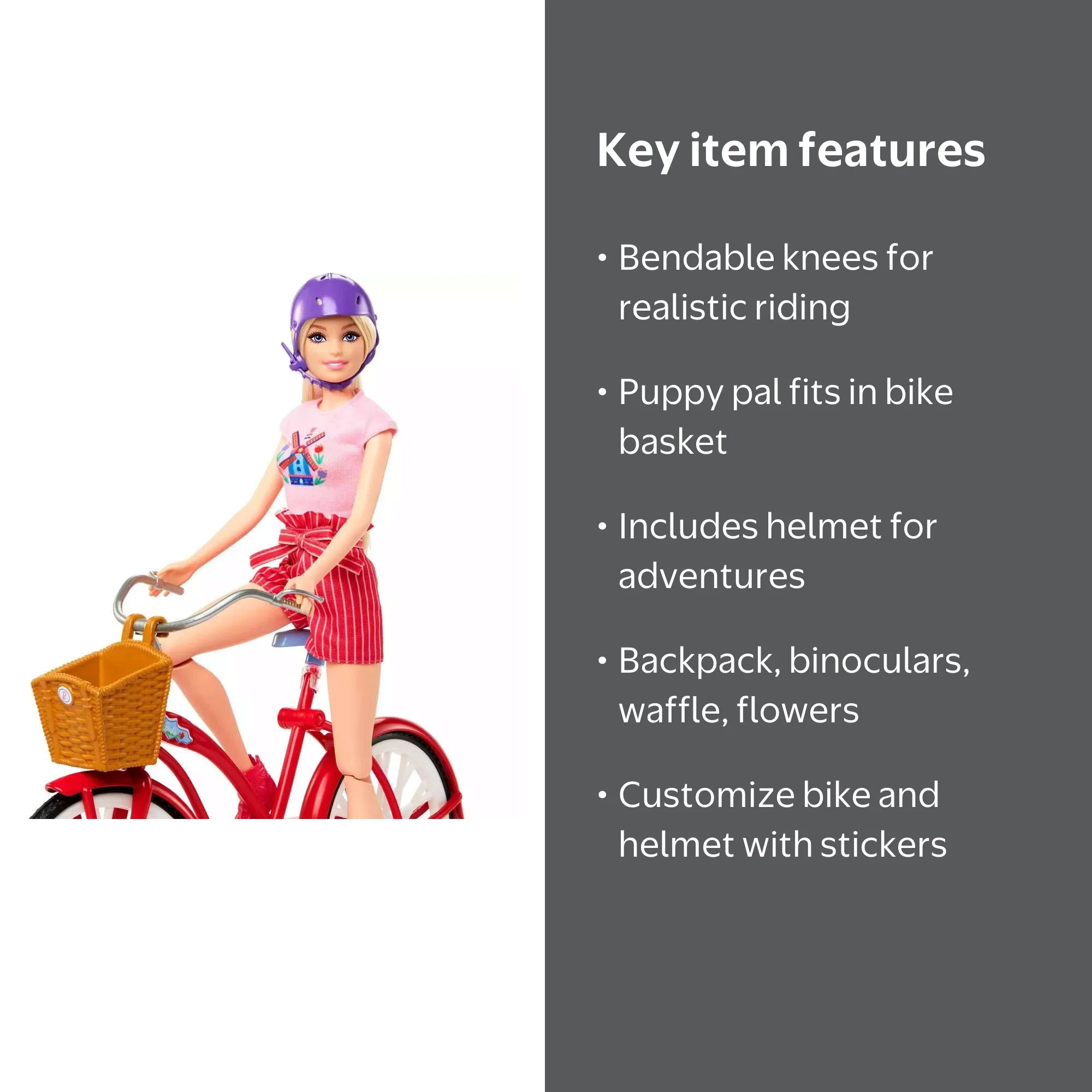 Barbie Pink Passport Holland Doll, Bicycle, Puppy, Clothes, Travel