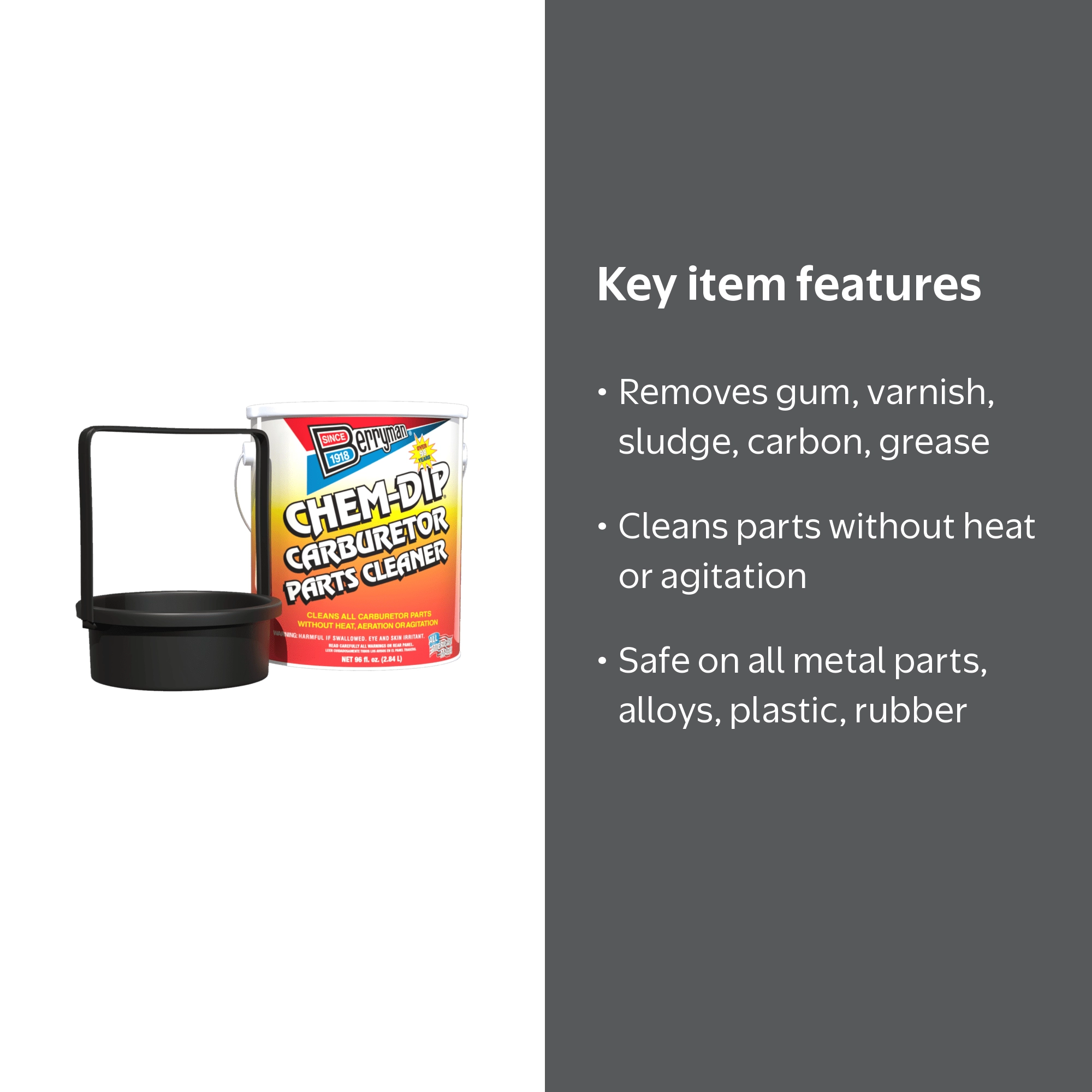 Berryman B-9 Chem Dip Carburetor Parts Cleaner and Engine