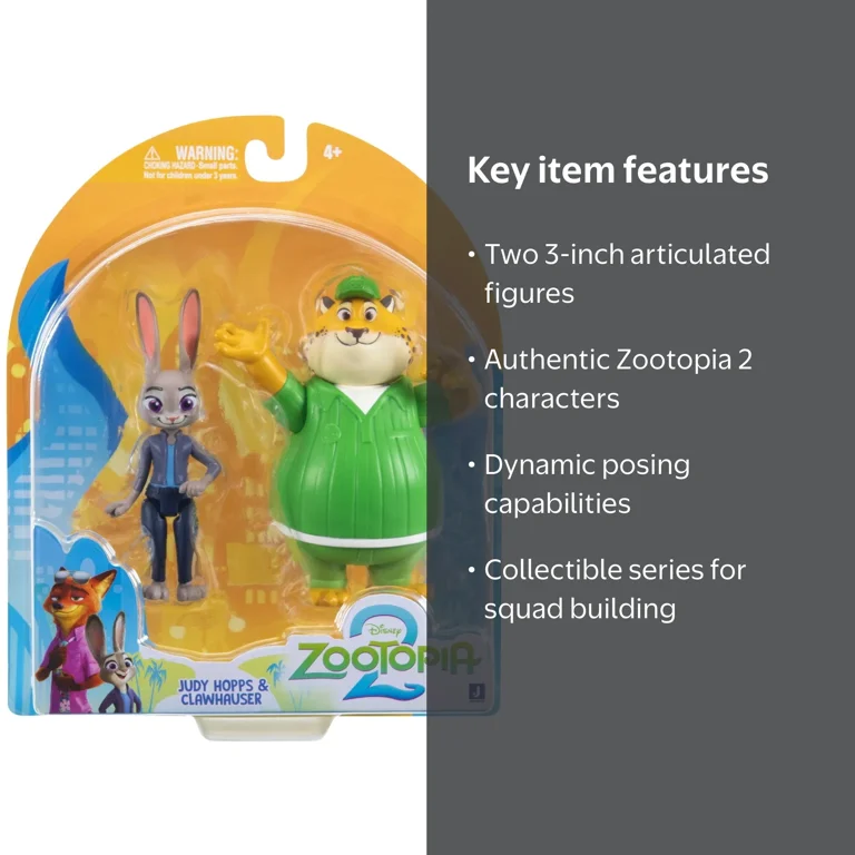 Disney's Zootopia 2 Two Pack - 3 inch Two Figure Pack of Judy
