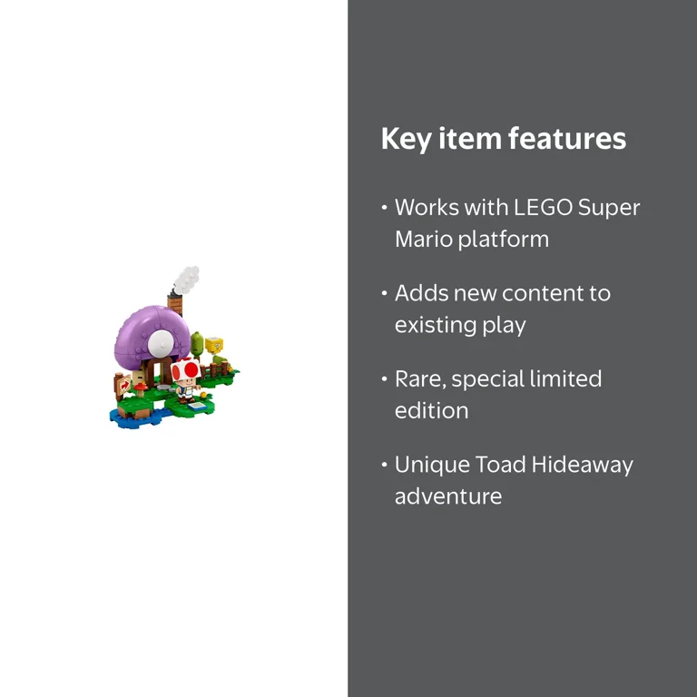 LEGO Super Mario Toad's Hideaway Expansion Set 77907, Limited