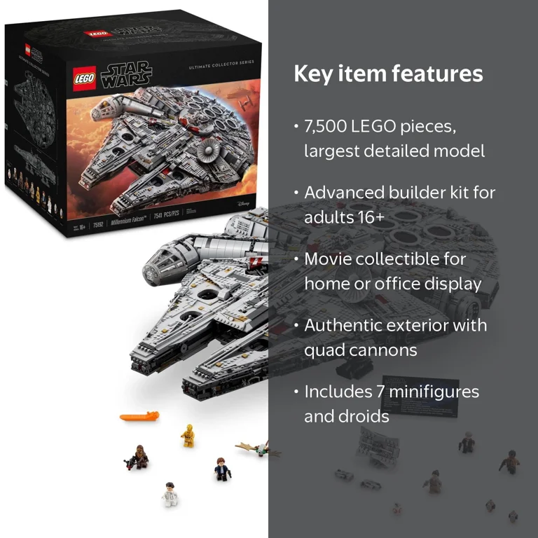 LEGO, Star Wars Millennium Falcon, 7541 pcs, Multicolor - Walmart.com