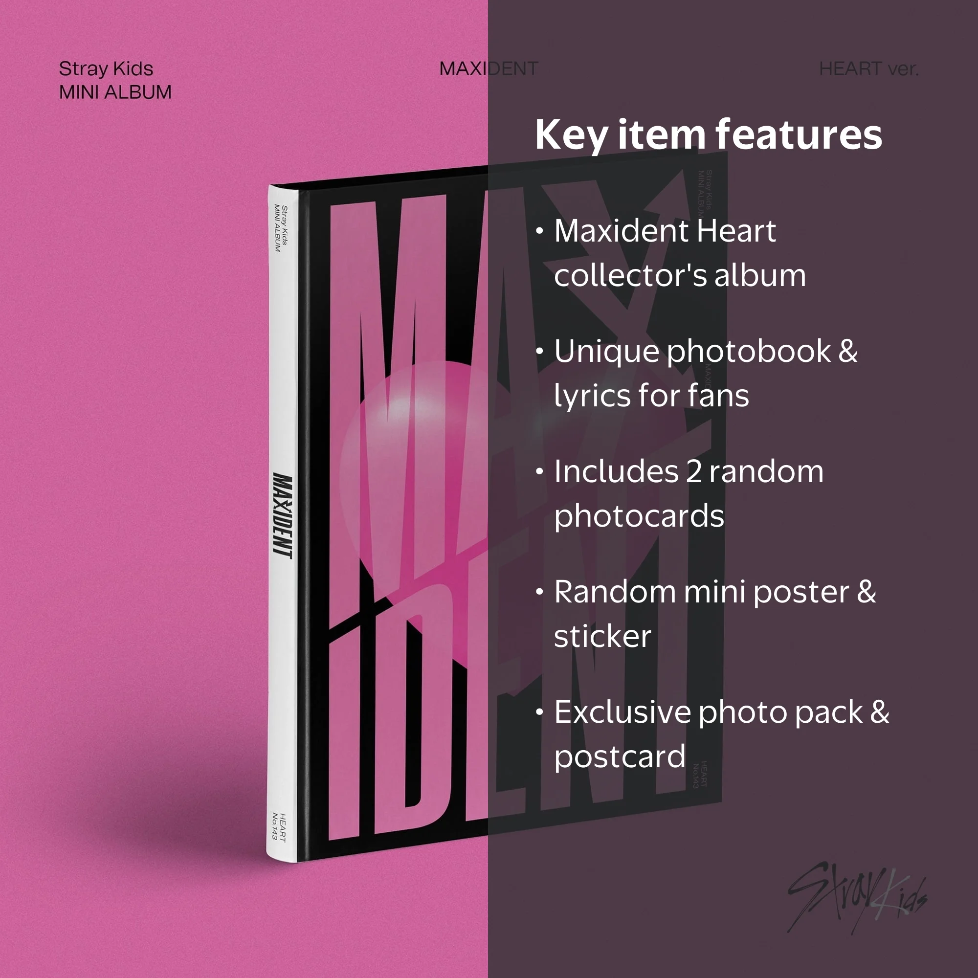 JYP Entertainment, Stray Kids MAXIDENT (HEART Ver.), Music
