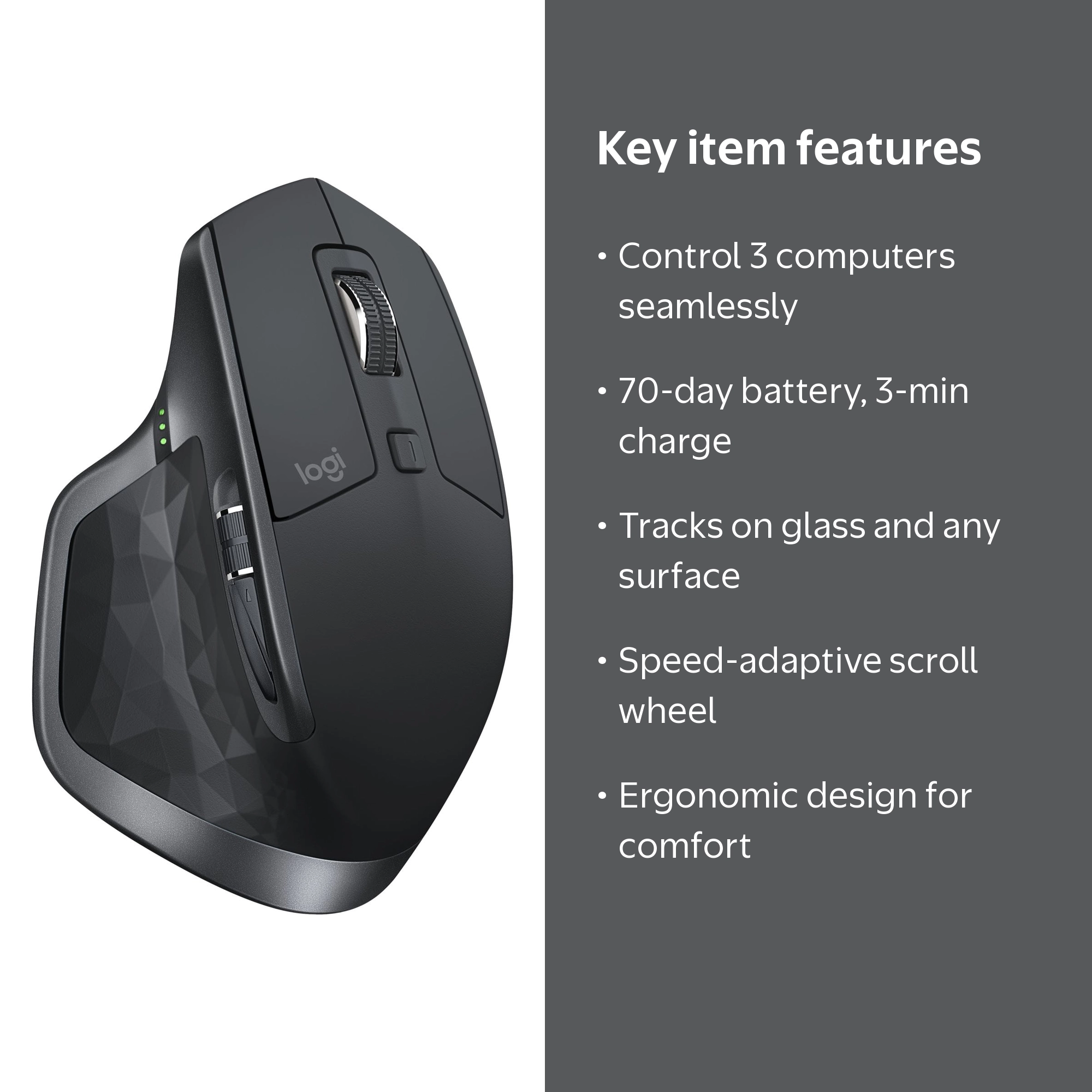 Logitech MX Master 2S Optical USB Wireless Ergonomic Mouse