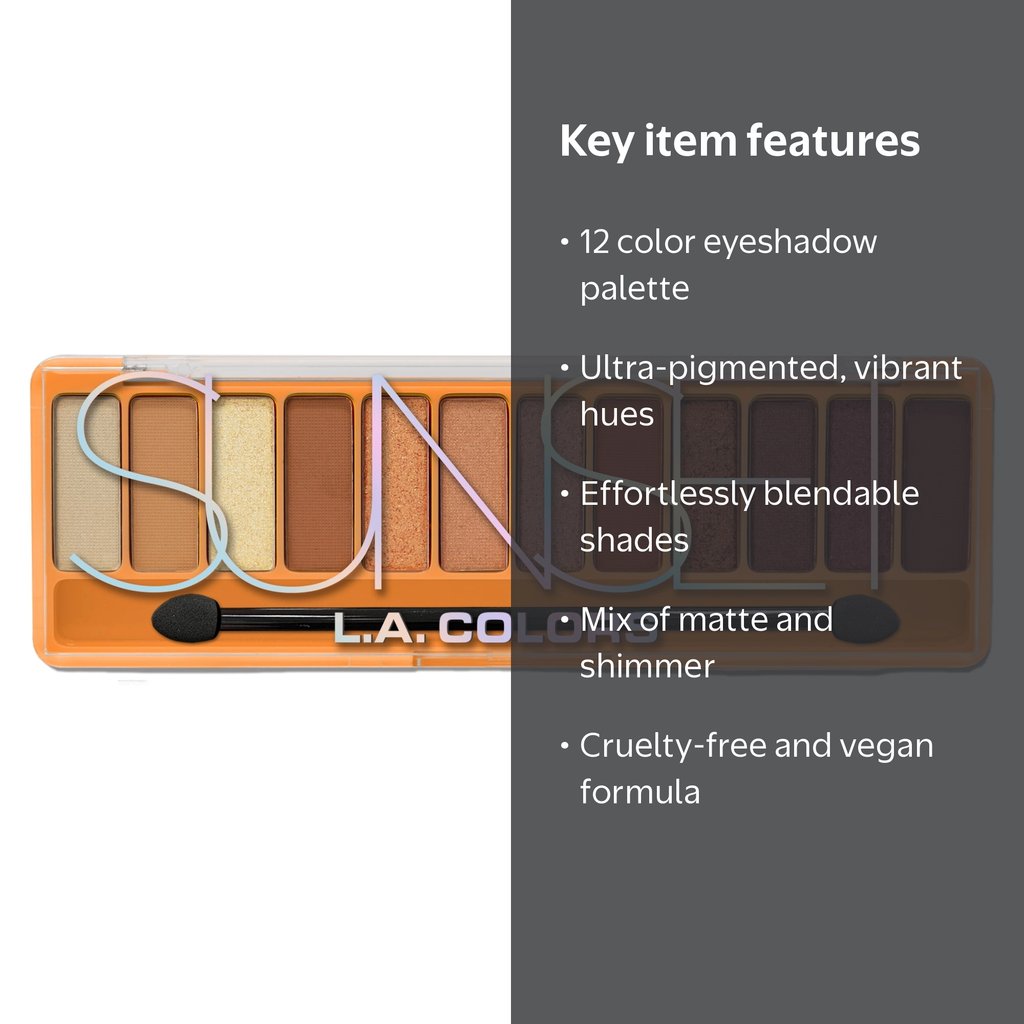 L.A. COLORS Ultra-Buttery Vibrant Color Vibe Eyeshadow Palette