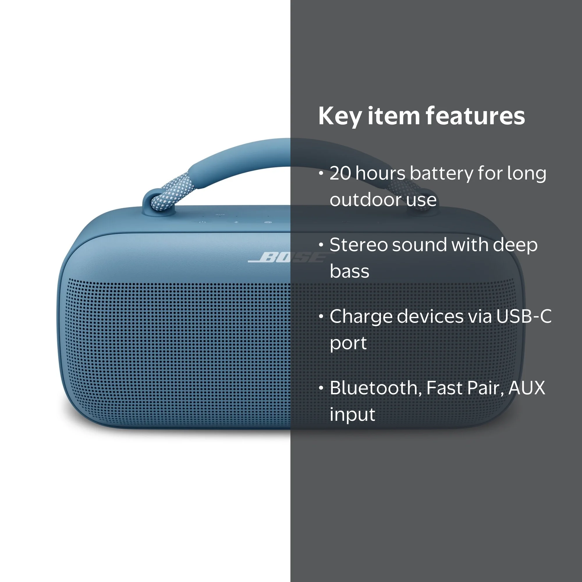 Free Shipping! Bose Waterproof Portable Bluetooth Speaker Blue