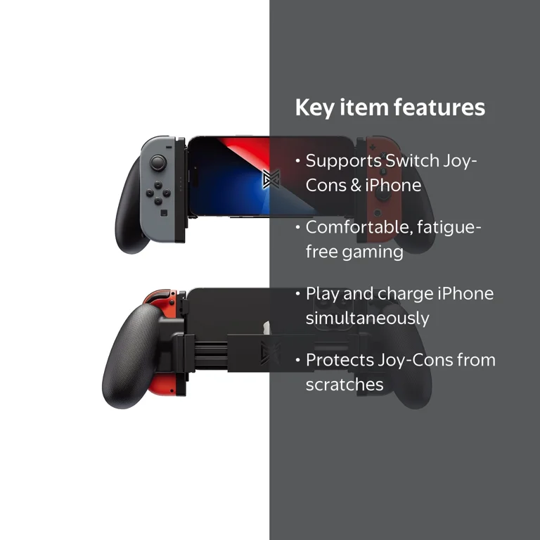Proteus 3-in-1 Controller Mount Holder: Ergonomic Joy-Con Grip for