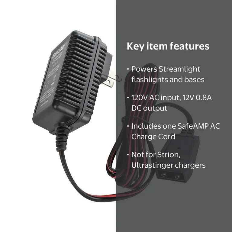 streamlight flashlight battery charger Base Power Cord Compatible with Stinger HP DS HPL Classic XT Series, Strion LED HL, Survivor, Litebox, Kuncklehead (Without Include Base) : Electronics when you need it. Streamlight Stinger 2020S PiggyBack Charger