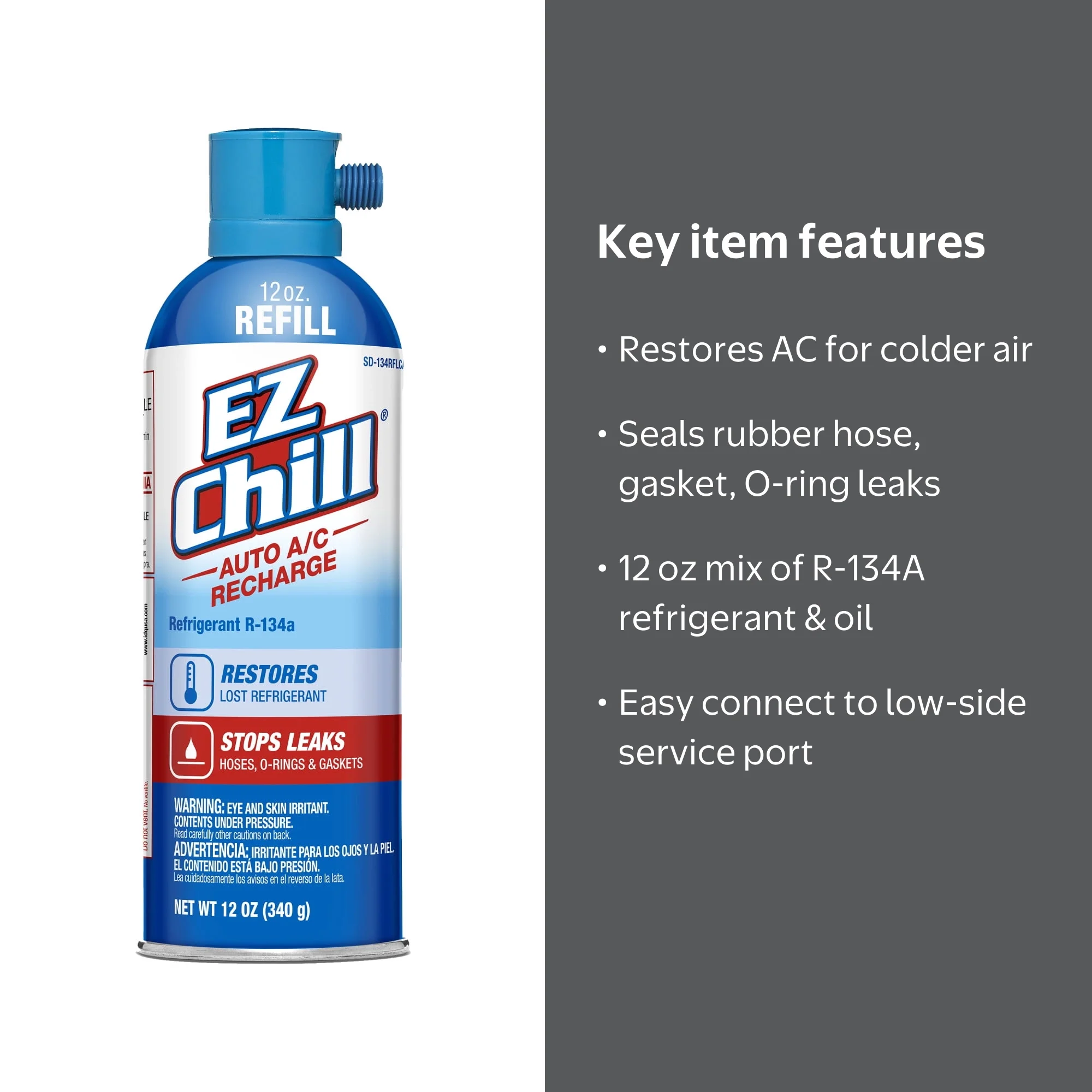 EZ Chill Refill R-134A Refrigerant Plus Oil - 12 oz - Walmart.com
