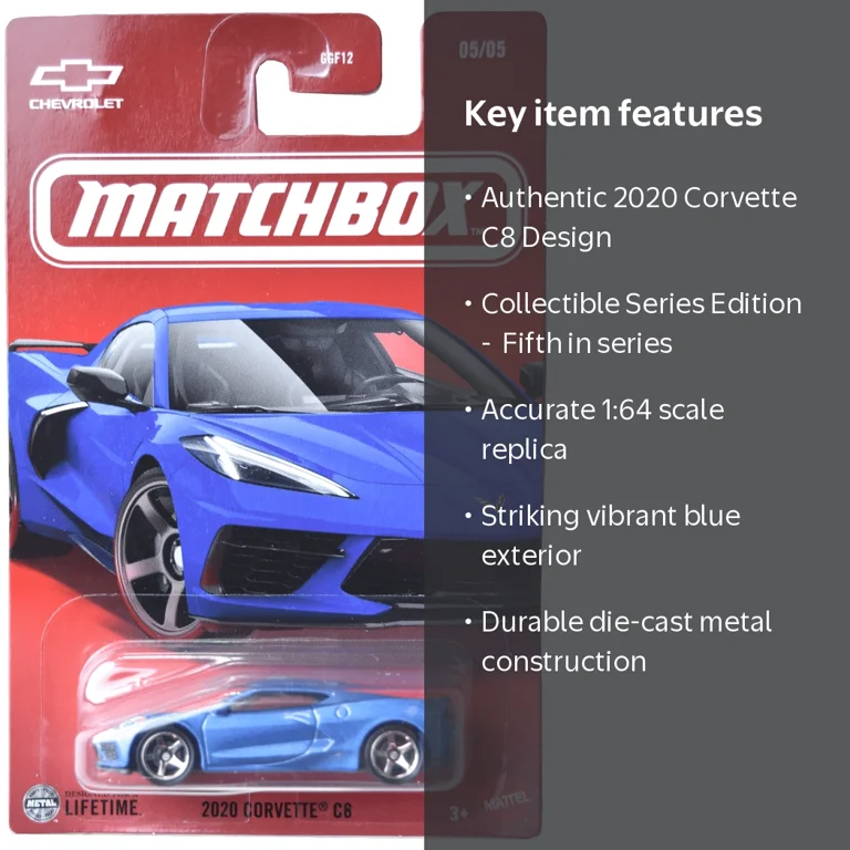 Matchbox 2020 Corvette C8 [blue] 5/5 - Walmart.com
