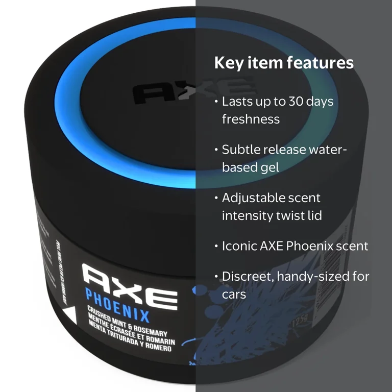 AXE Gel Can Car Air Freshener (Phoenix Scent, 1 Pack) - Walmart.com