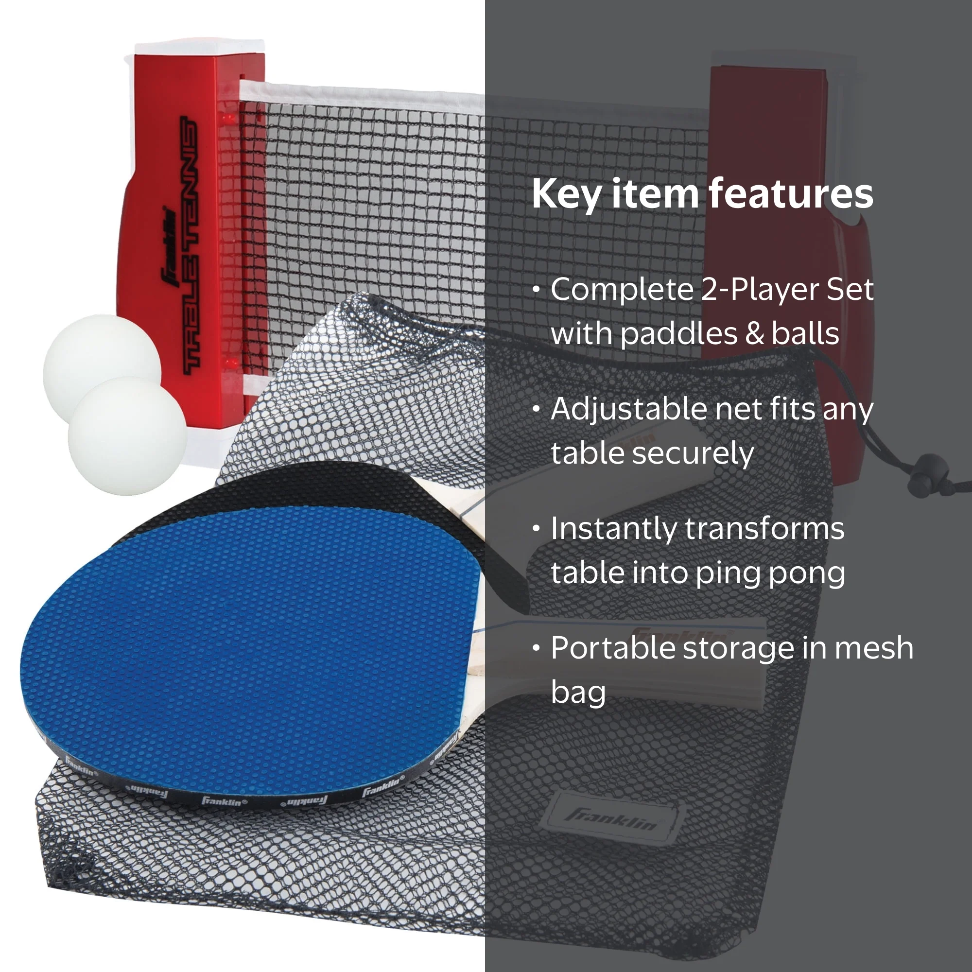 Franklin Sports Table Tennis to Go - 2 Player Table Tennis Set