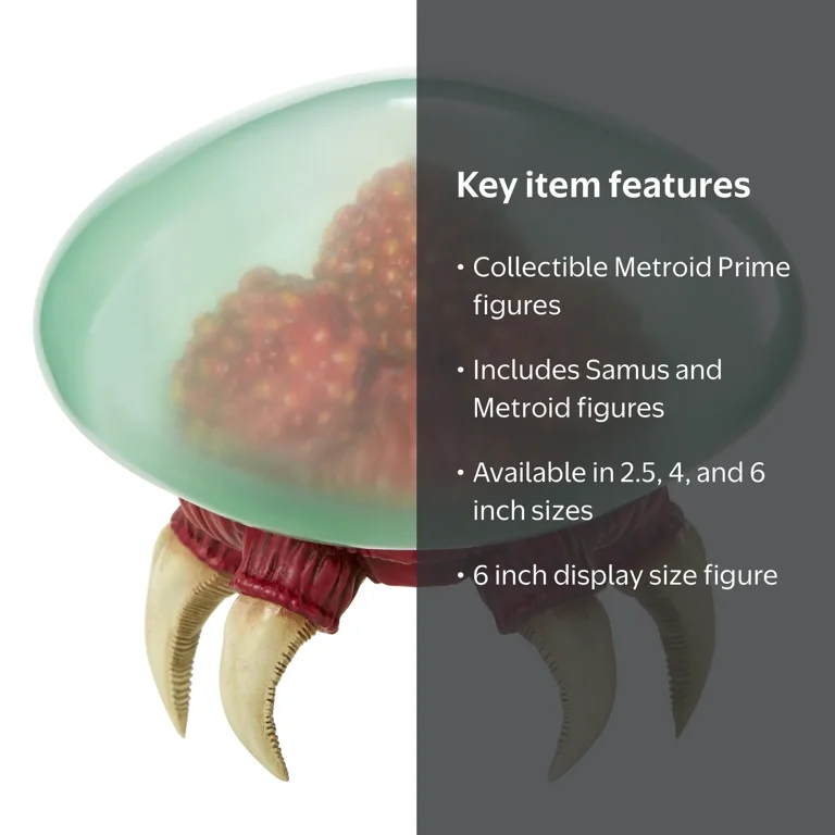 World of Nintendo Metroid Prime Metroid 6 Inch Action Figure