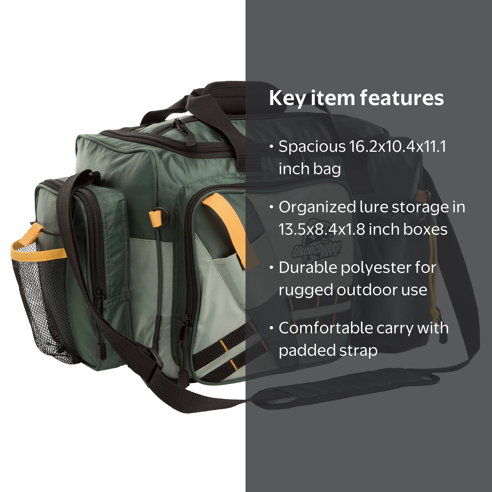 Okeechobee Fats Extra Large Fishing Tackle Bag & Boxes, Polyester - Walmart.com Okeechobee Fats Extra Large Fishing Tackle Bag & Boxes, Polyester - Walmart.com