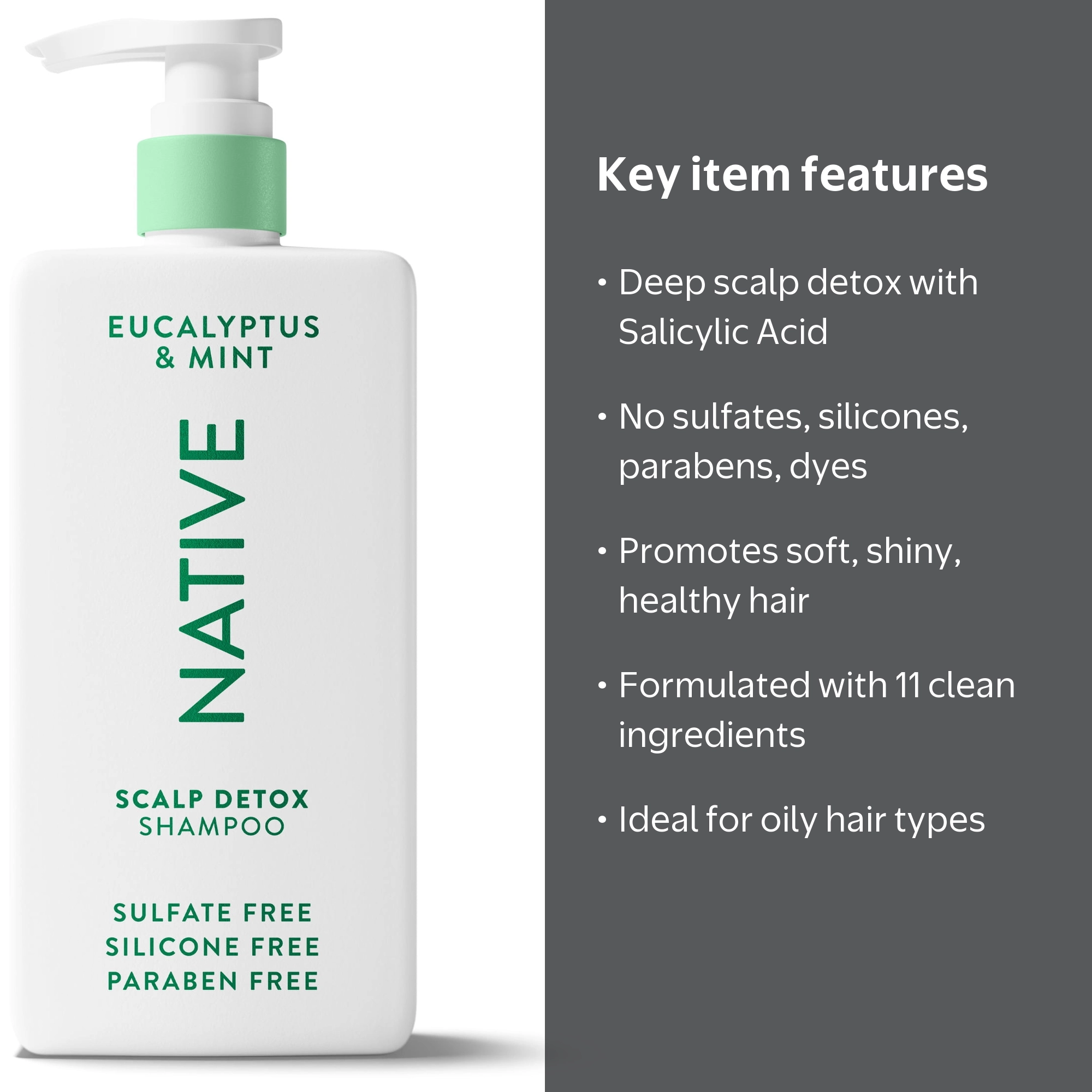 Native Scalp Detox Shampoo Eucalyptus & Mint with Salicylic Acid