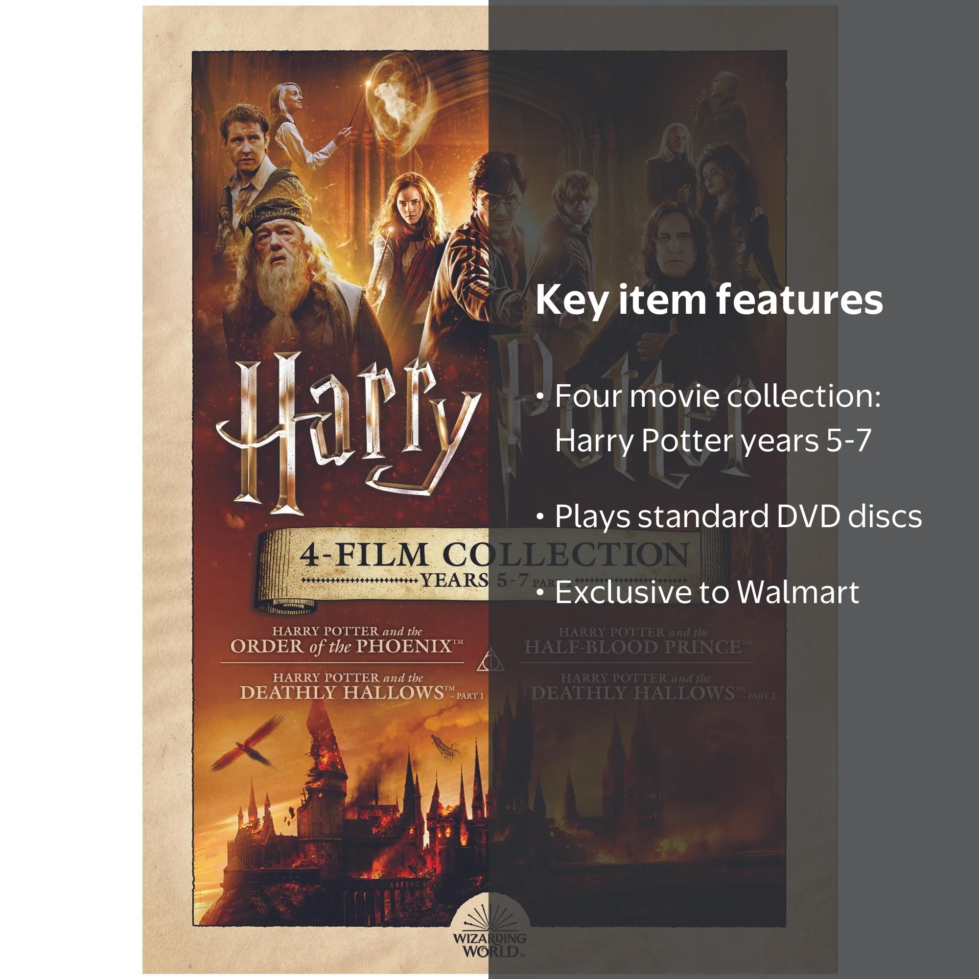 Harry Potter 4-Film Collection: Years 5-7 (DVD) (Walmart Exclusive