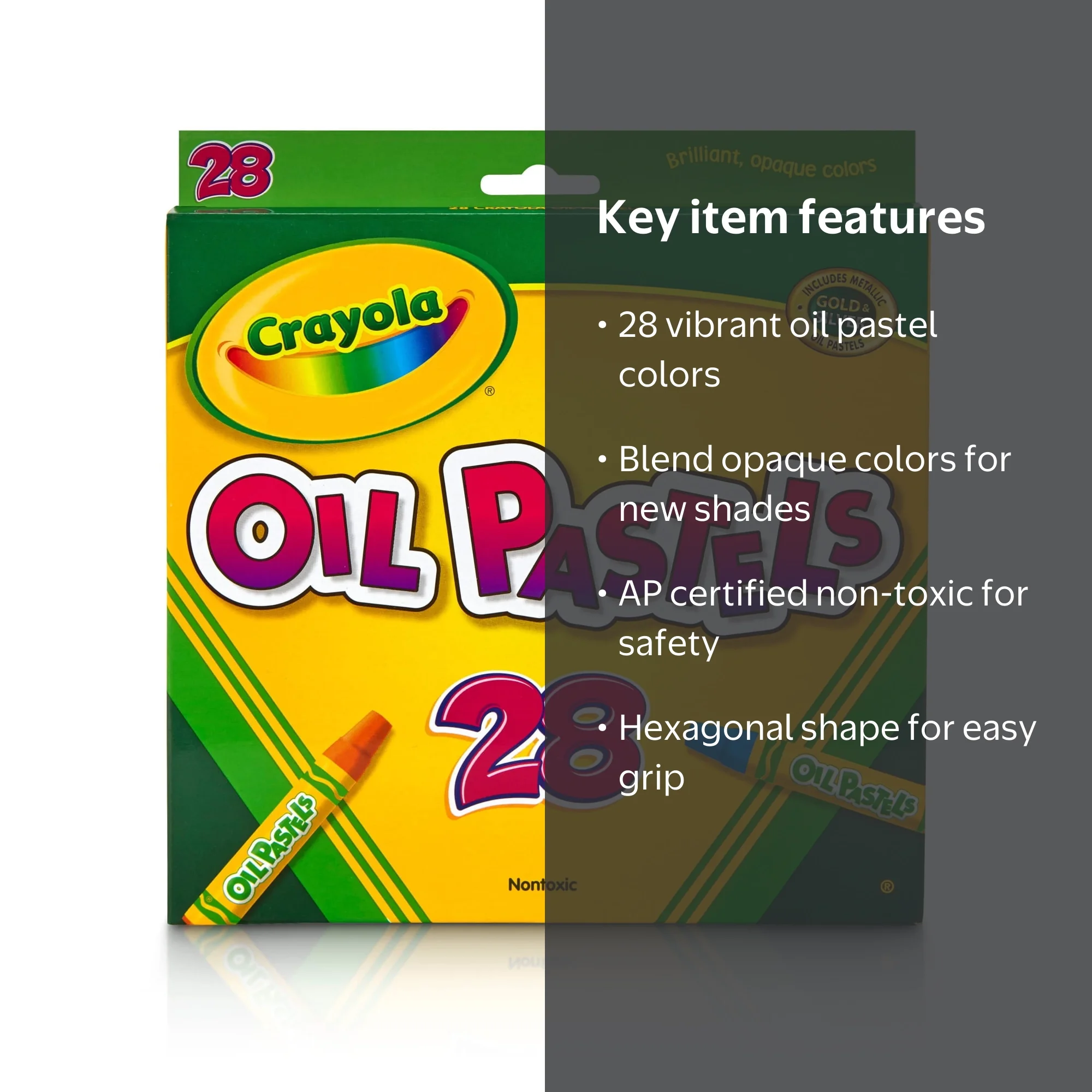 Crayola Jumbo Oil Pastel Sticks for Kids Drawing & Artists, Non
