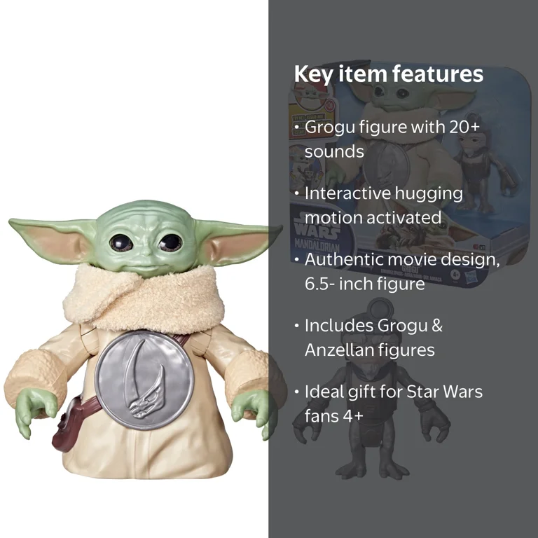 Star Wars Huggin' Grogu Electronic Action Figure, Birthday Gifts