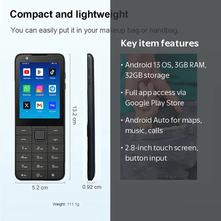 TIQ MINI M5 Dual Sim Card Touch Screen 3+32GB Google Play MT6761