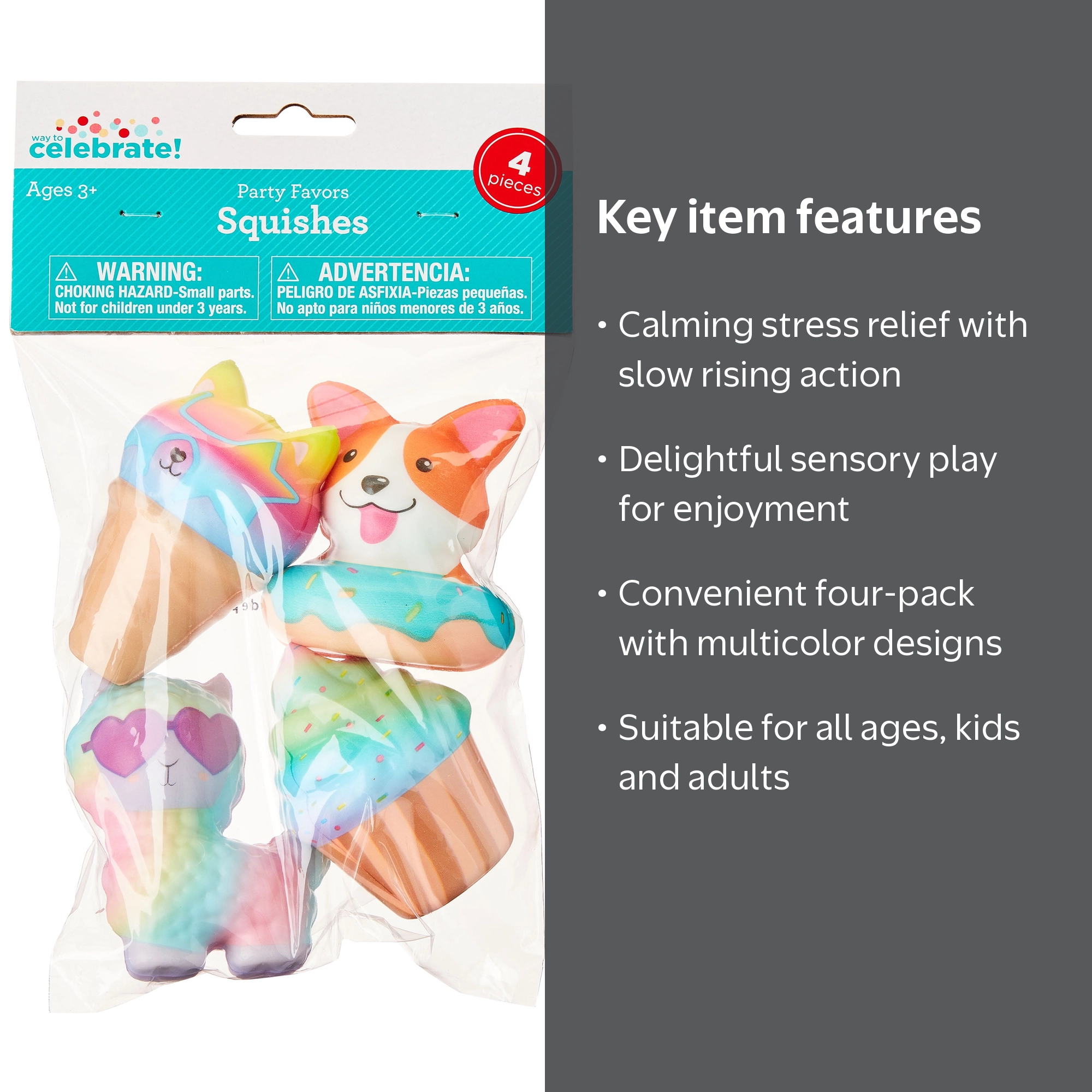 Lote De 90 Juguetes Squishy Kawaii | Anti Estrés | Surtido De Estilos Y Colores Aleatorios | Ideal Para Bolsas De Fiesta Y Regalos