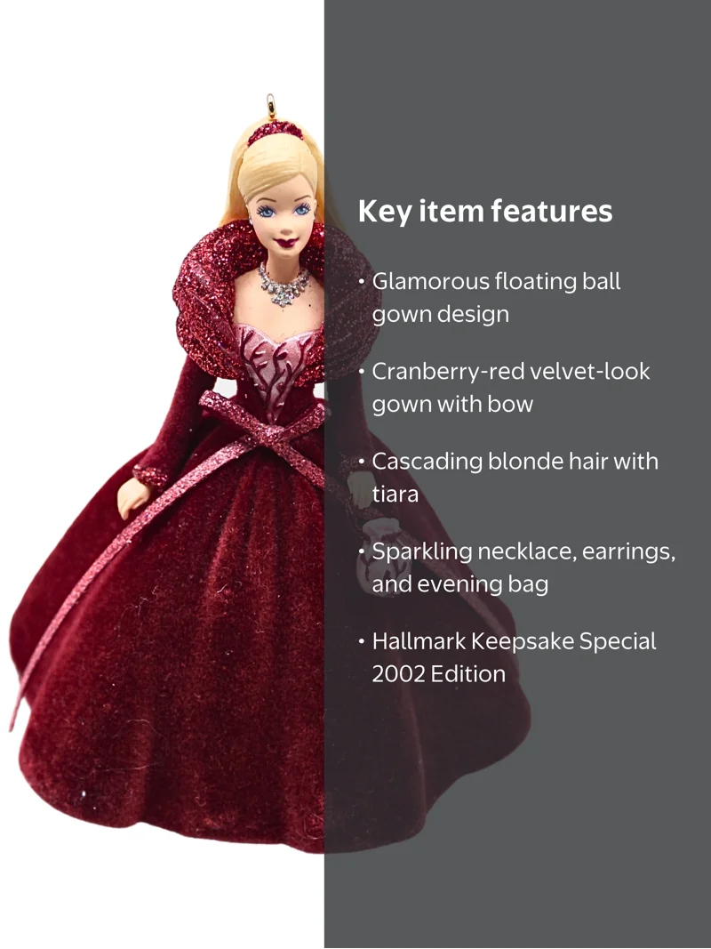 Hallmark Ornament: 2002 Celebration Barbie | QXI8163 - Walmart.com